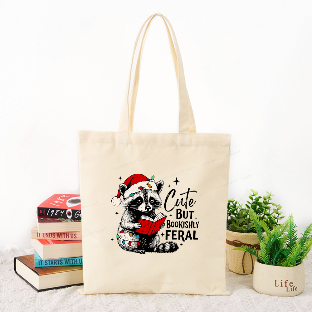 Pagewings Cute But Feral Tote Bag