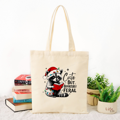 Pagewings Cute But Feral Tote Bag