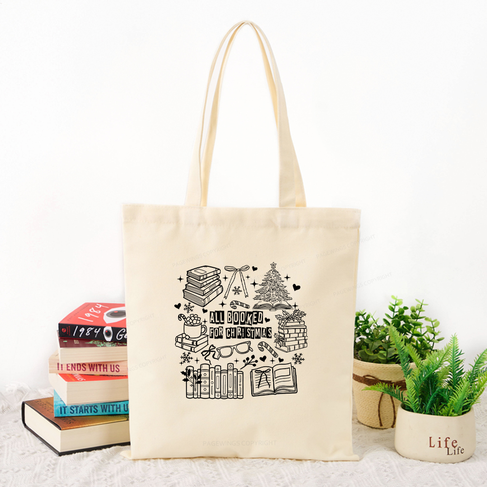 Pagewings All Booked For Christmas Tote Bag
