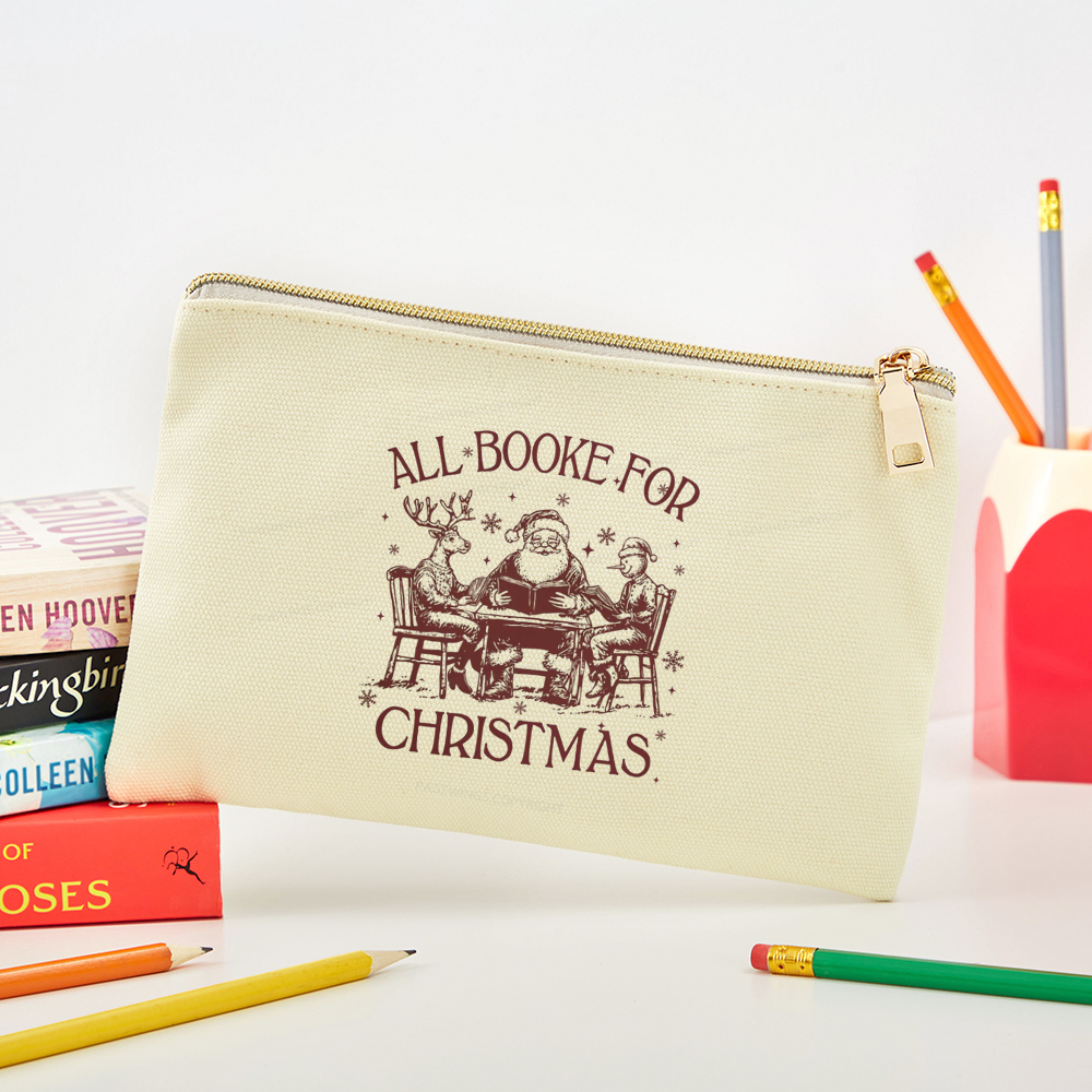 Pagewings Retro All Booked For Christmas Pouch