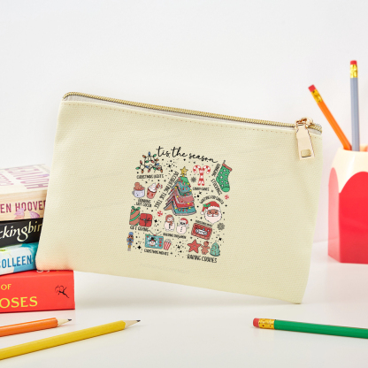 Pagewings Book Lover Retro Christmas Pouch
