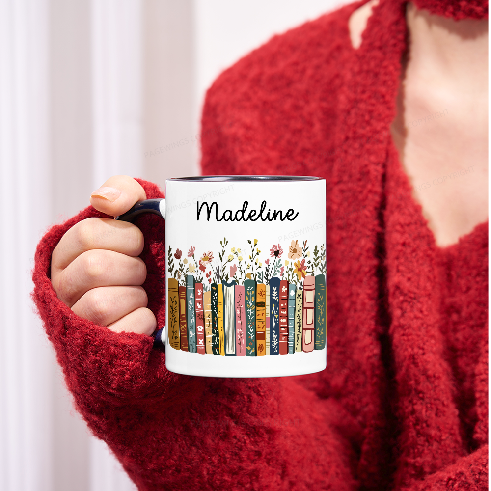 Pagewings Personalised Vintage Bookshelf Library Mug