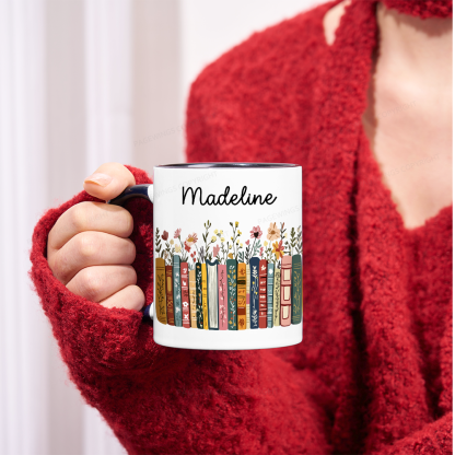 Pagewings Personalised Vintage Bookshelf Library Mug