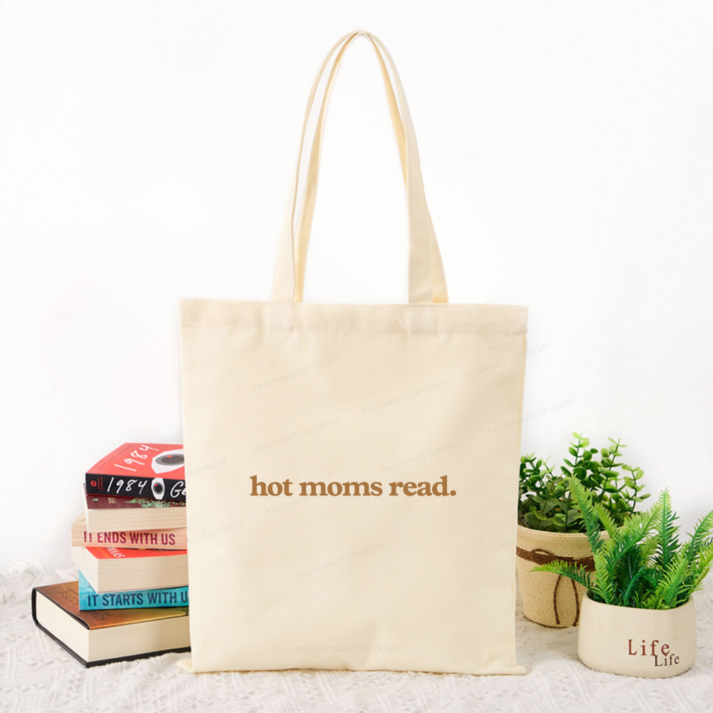 Pagewings Hot Moms Read Tote Bag