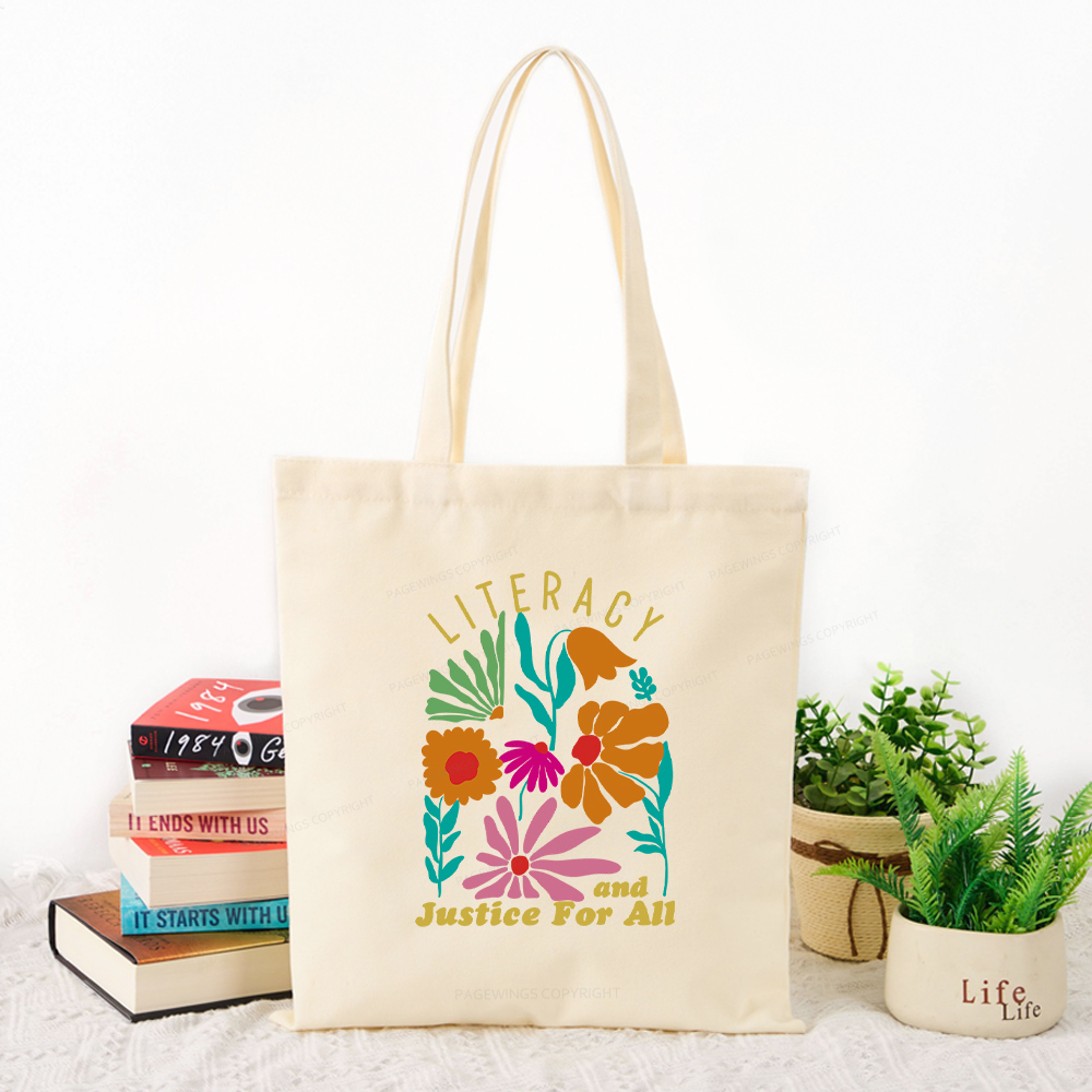 Pagewings Literacy And Justice Tote Bag
