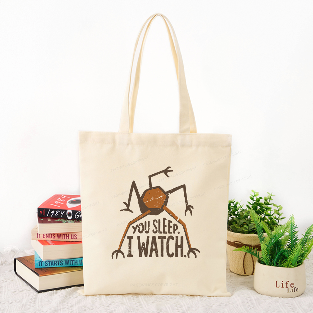 Pagewings You Sleep I Watch Tote Bag