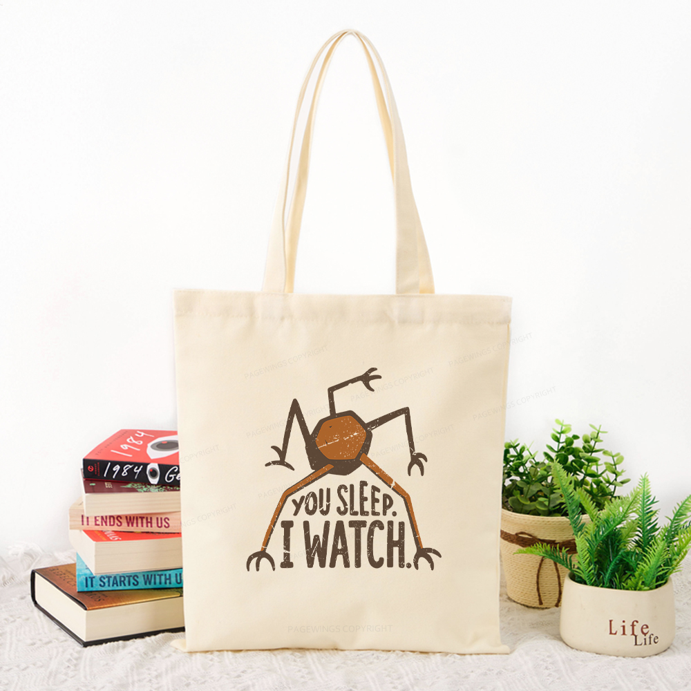 Pagewings You Sleep I Watch Tote Bag