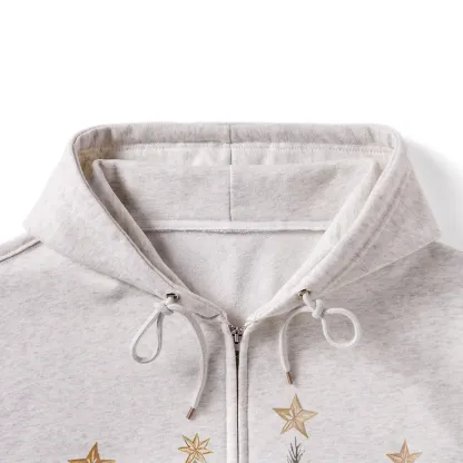 Pagewings Bookish Christmas Unisex Fleece Zip Up Hoodie