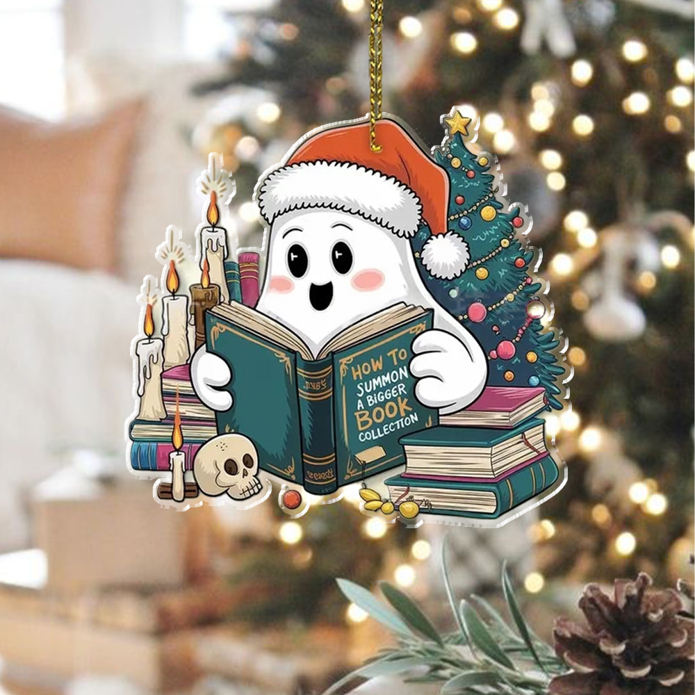 Pagewings Personalized Christmas Bookworm Girl Ornament