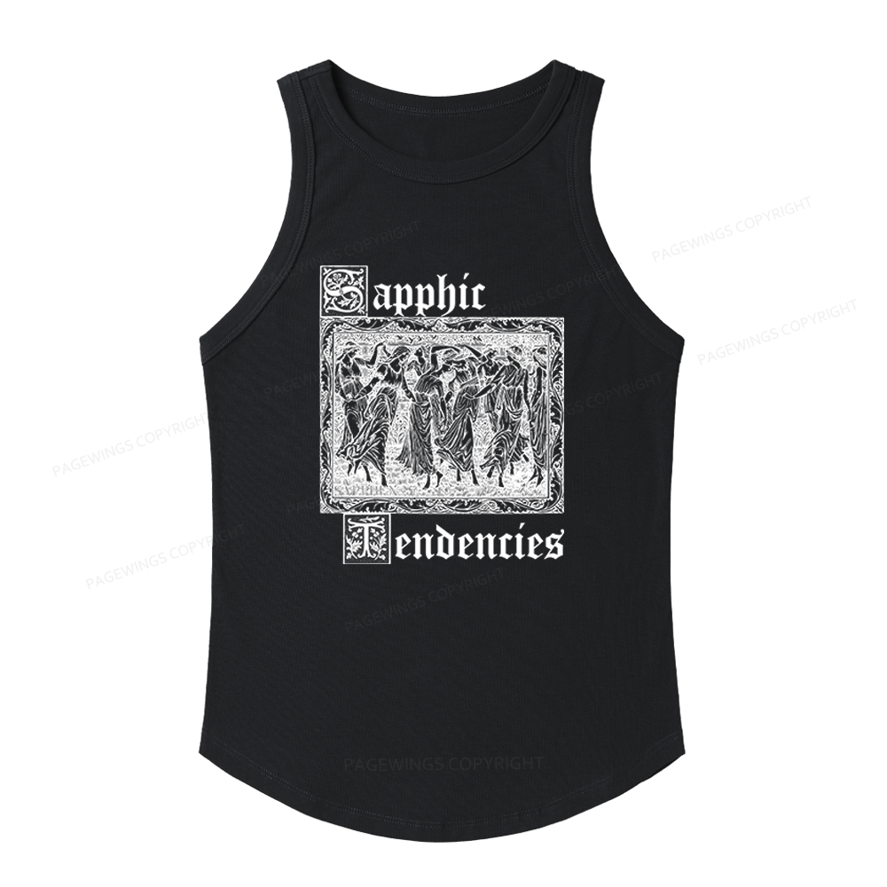Pagewings Sapphic Tendencies Women's Fitted Tank Top