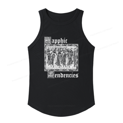 Pagewings Sapphic Tendencies Women's Fitted Tank Top