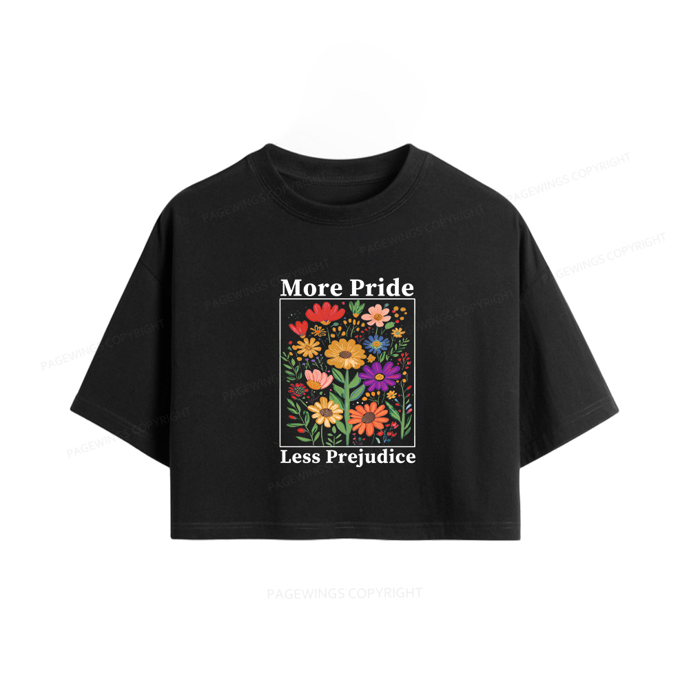 Pagewings More Pride Less Prejudice Women Crop Tops