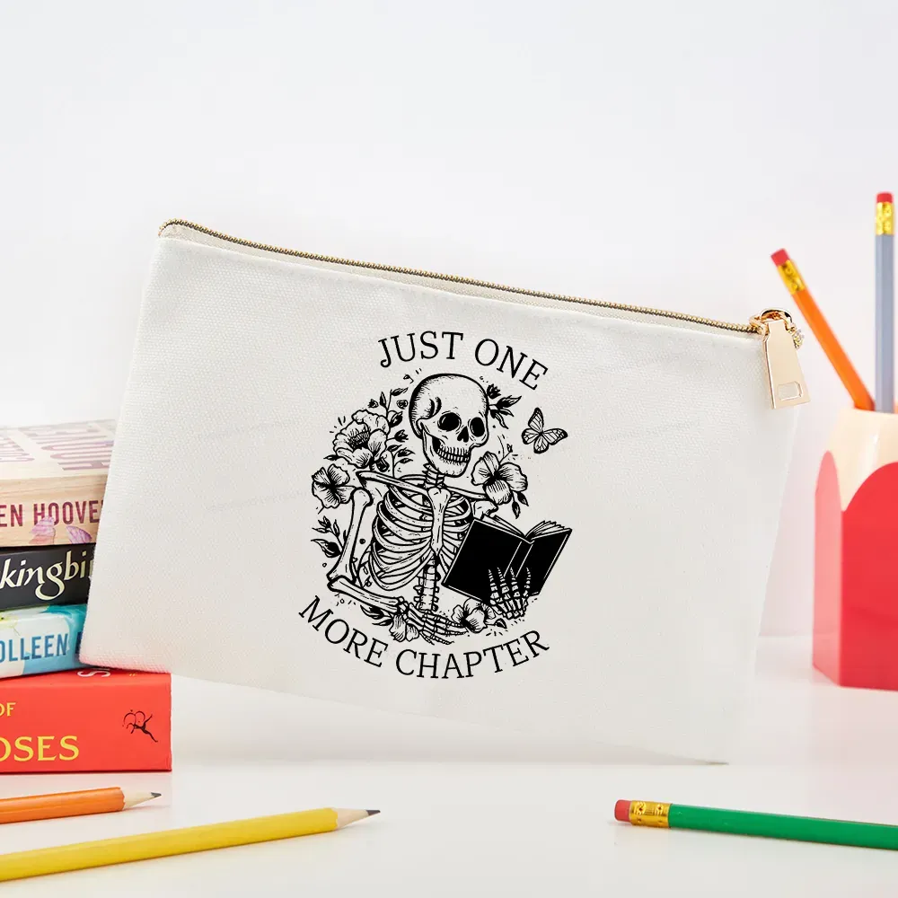Pagewing One More Chapter Skeleton Unisex Pouch