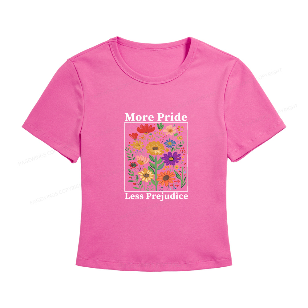 Pagewings Pagewings More Pride Less Prejudice Women's Baby Tee