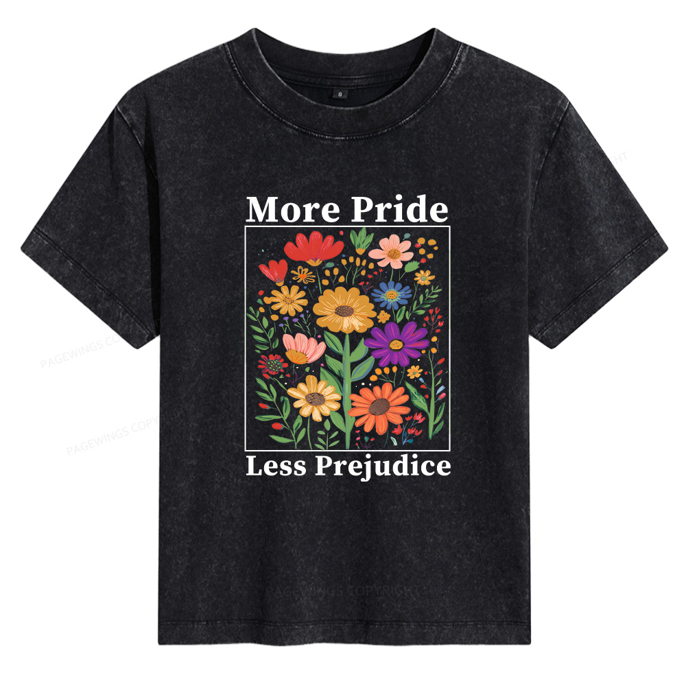 Pagewings More Pride Less Prejudice Women's Washed T-shirt