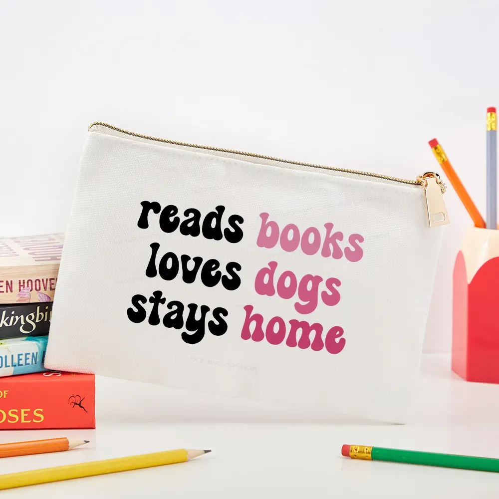 Pagewing Read Books & Love Dogs & Stay Home Pouch