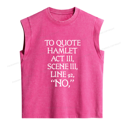 Pagewings To Quote Hamlet Women's Washed Tank Top
