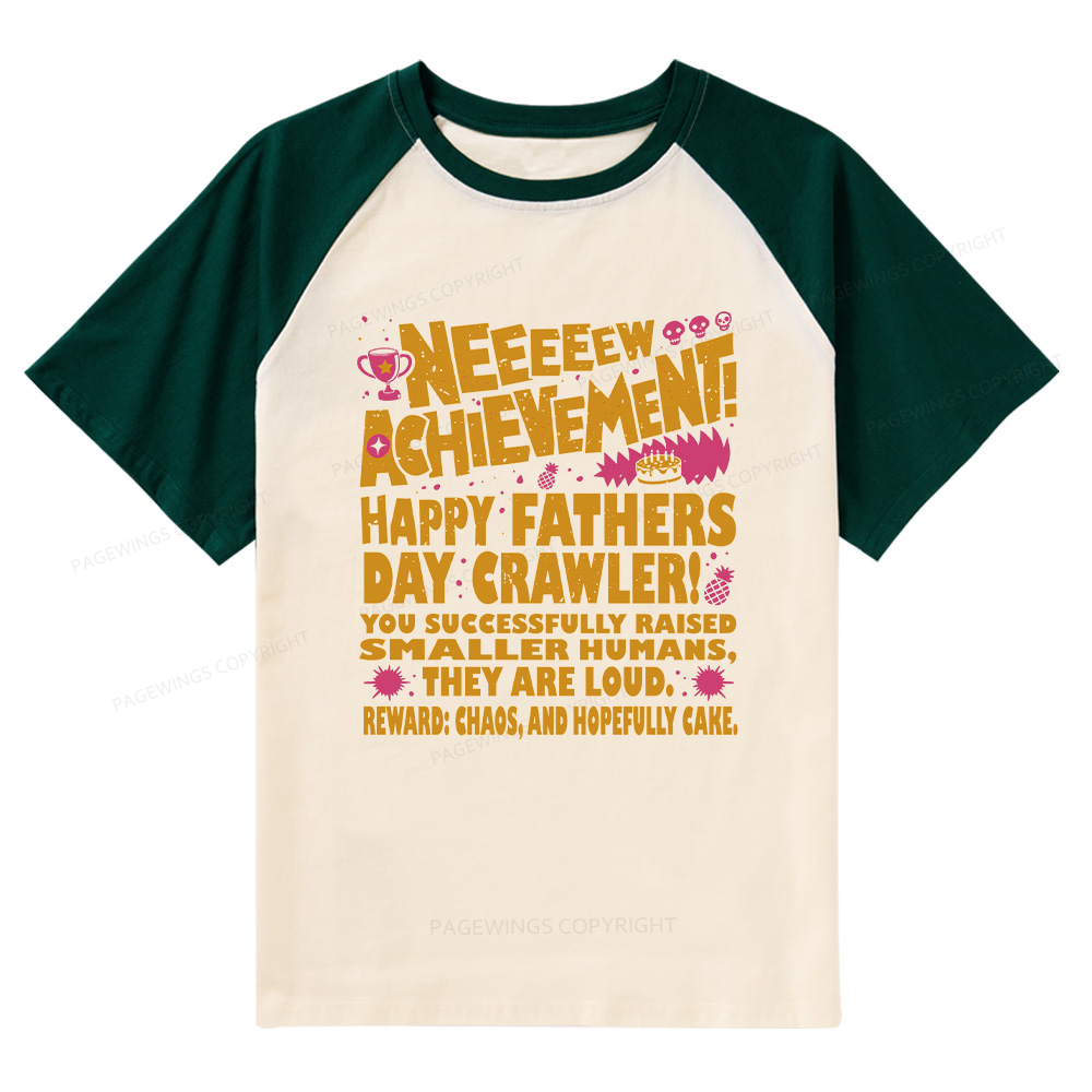Pagewings Dad Achievement Raglan T-shirt