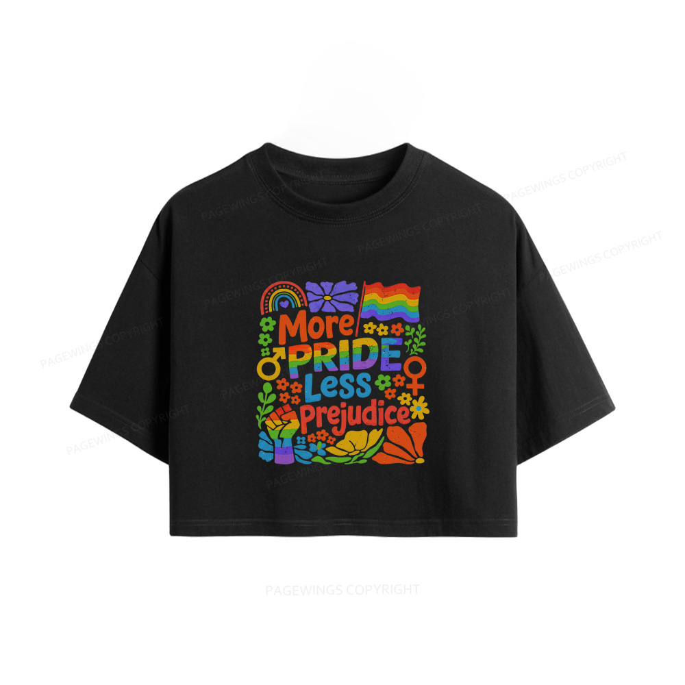 Pagewings More Pride Less Prejudice Women Crop Tops