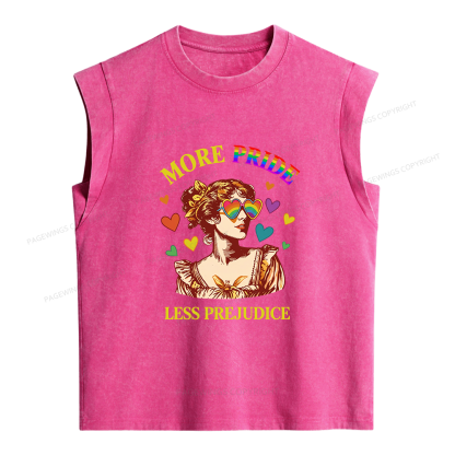 Pagewings More Pride LGBT Rainbow Women's Washed Tank Top