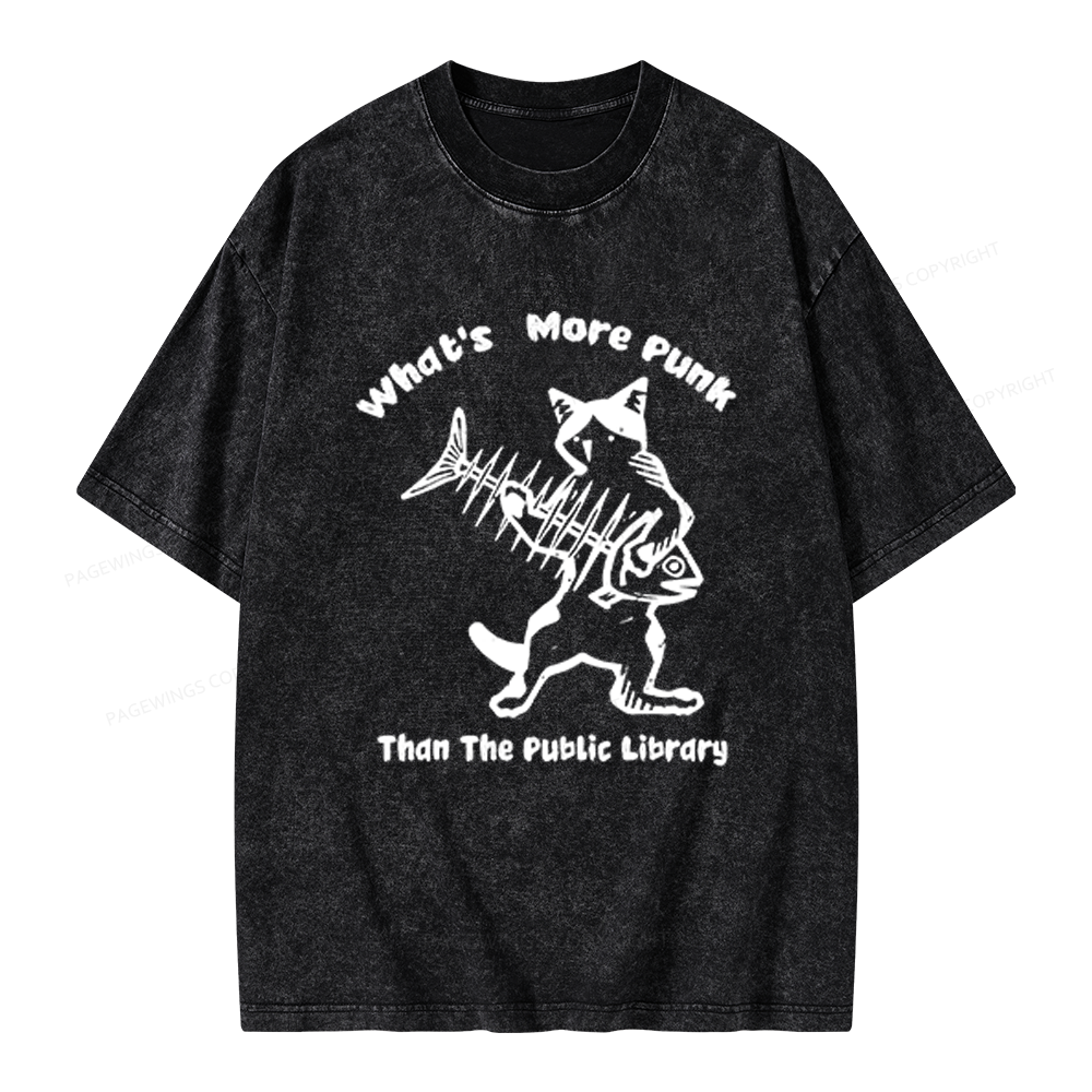 Pagewings What's More Punk Than The Public Library Unisex Washed T-shirt
