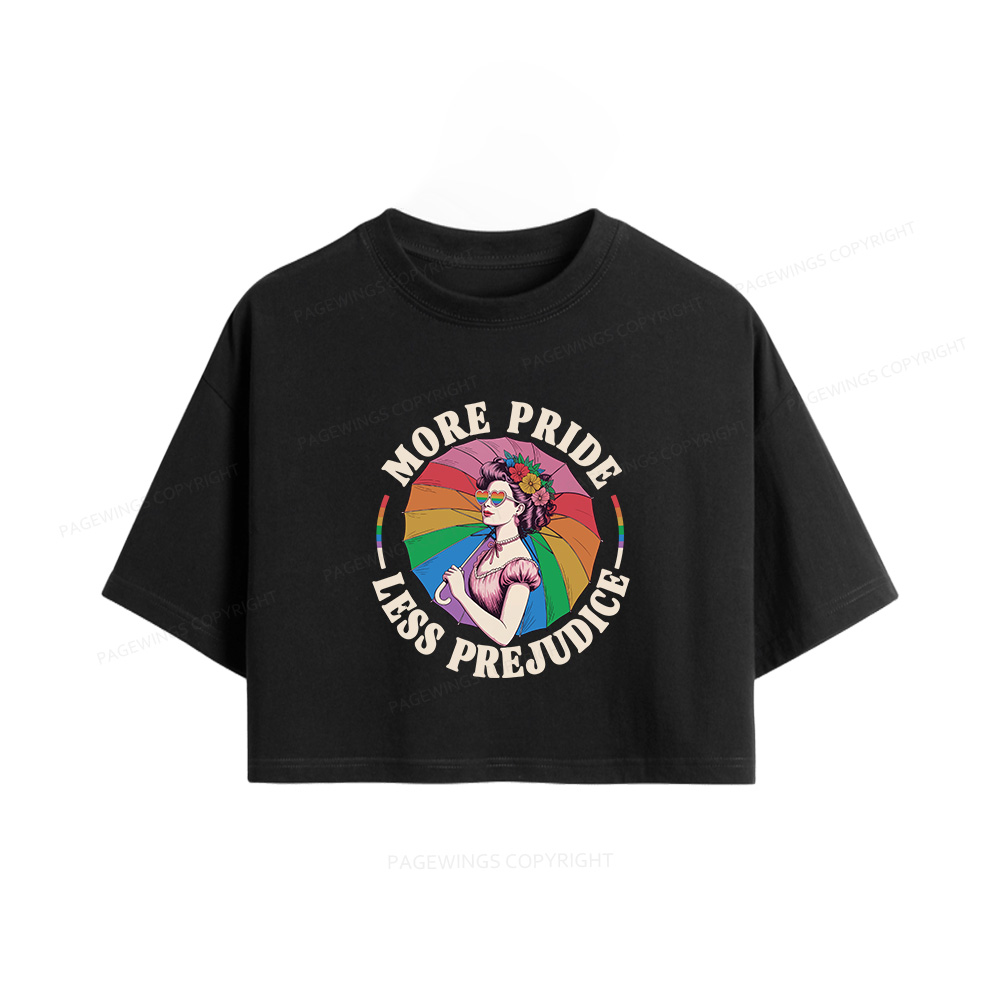 Pagewings More Pride Less Prejudice Women Crop Tops