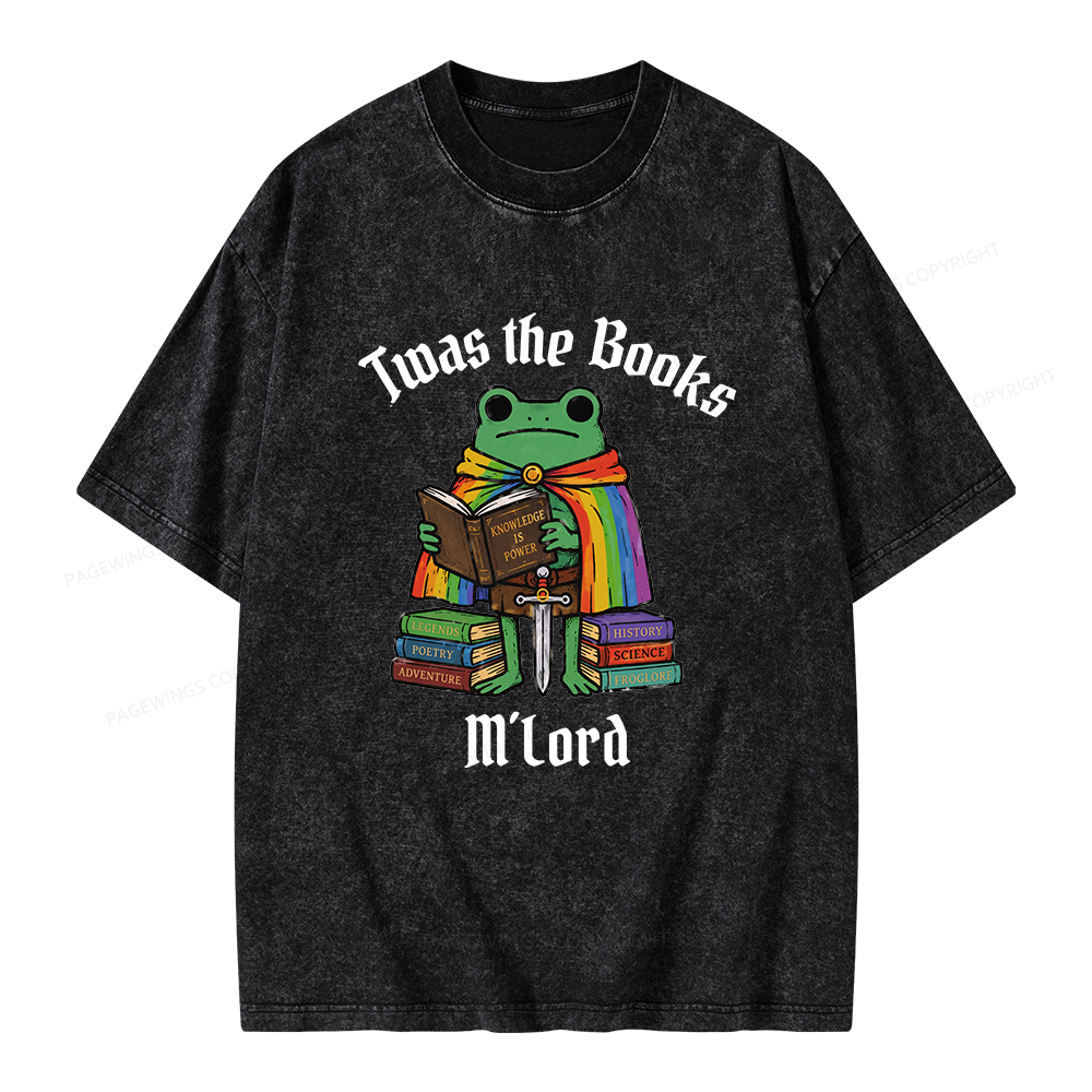 Pagewings Twas the Books Unisex Washed T-shirt