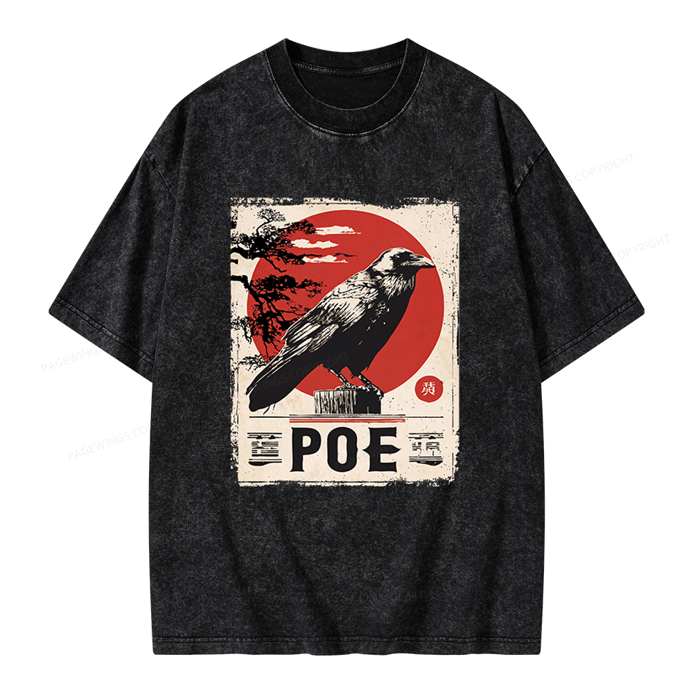 Pagewings Raven Poster Unisex Washed T-shirt
