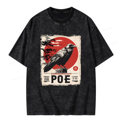 Pagewings Raven Poster Unisex Washed T-shirt