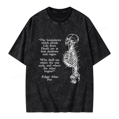 Pagewings Poe Quote Unisex Washed T-shirt