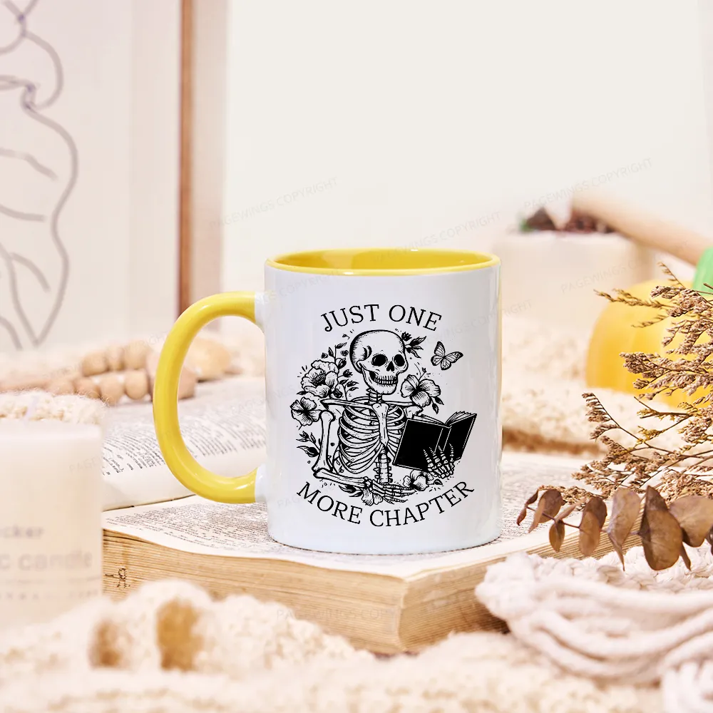 Pagewing One More Chapter Skeleton Unisex Tee Mug