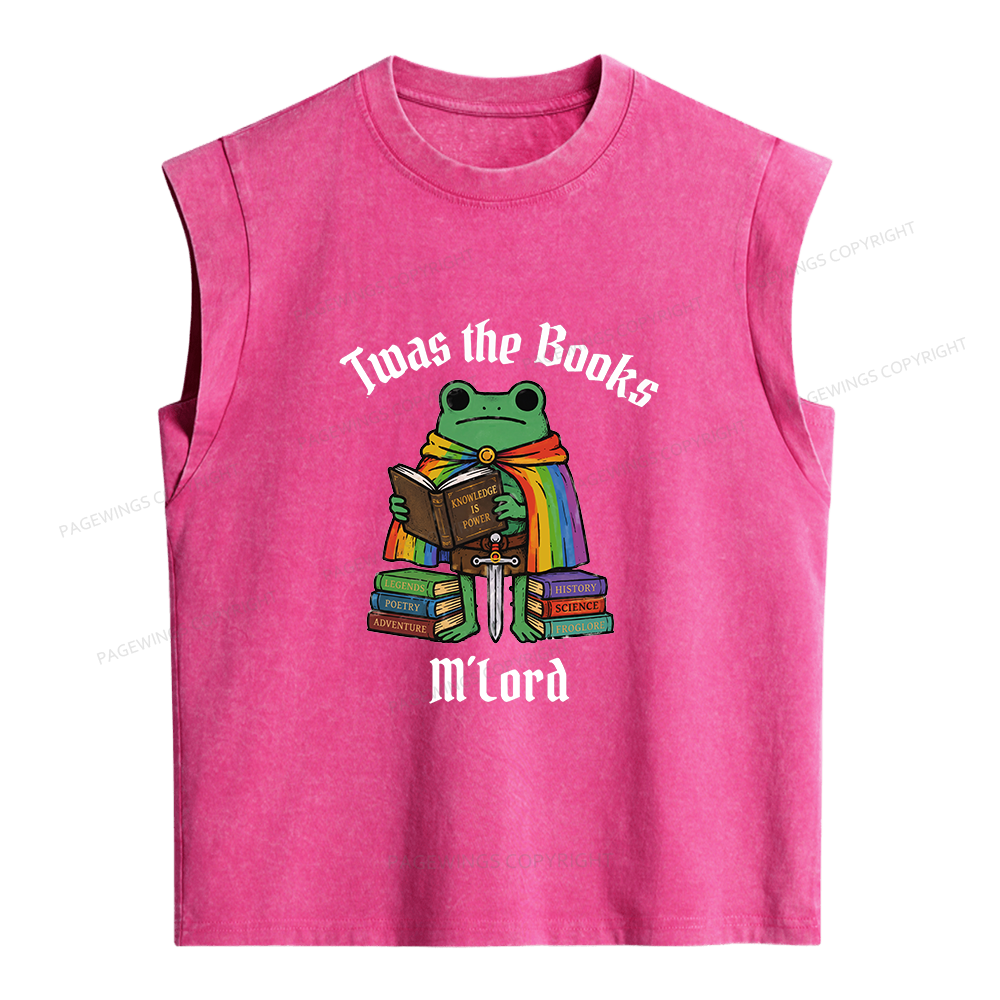 Pagewings Twas The Books Women's Washed Tank Top