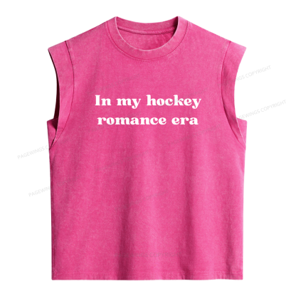 Pagewings In My Era of Hockey Romance Women's Washed Tank Top