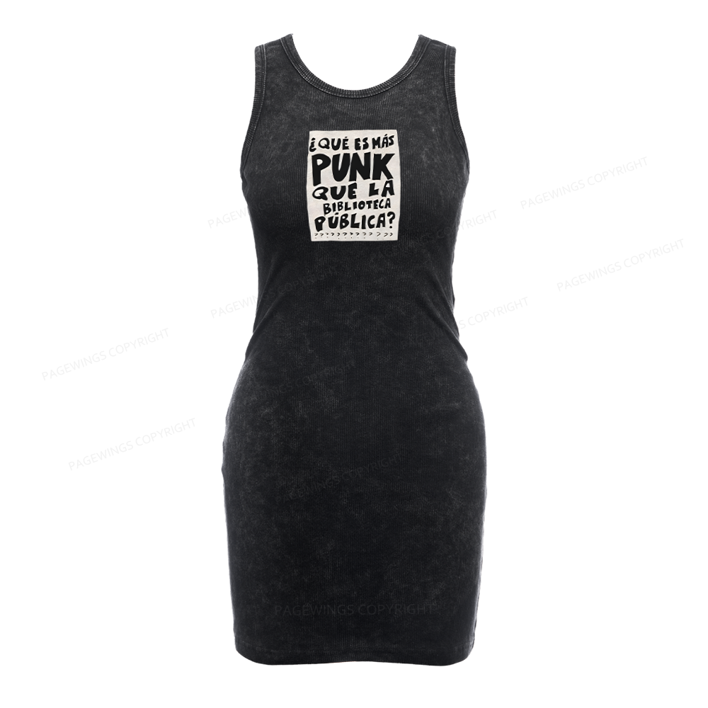 Pagewings What's More Punk Than The Public Library Bodycon Tank Dress