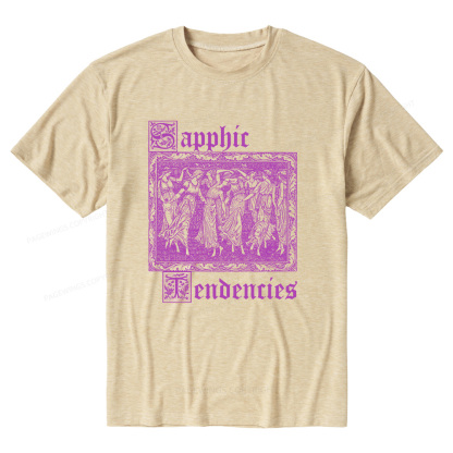 Pagewings Soft Sapphic Tendencies Unisex Heather T-Shirt