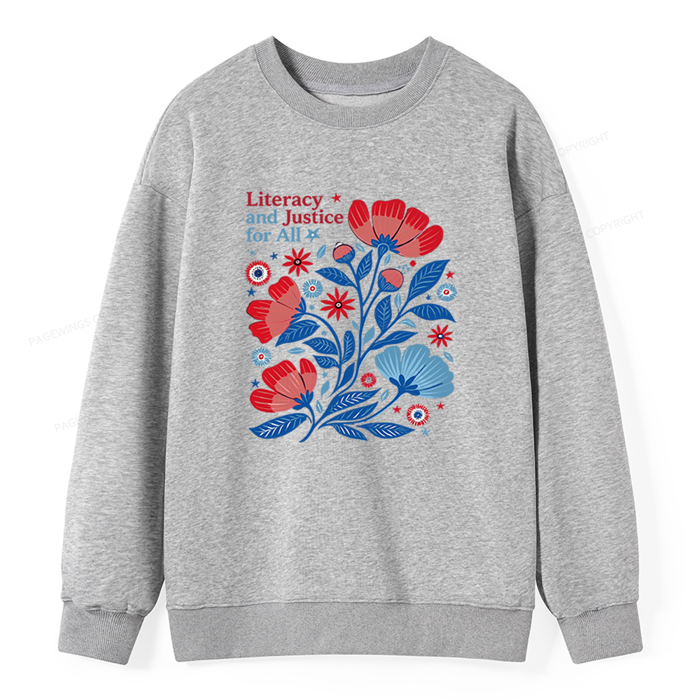 Pagewings Literacy and Justice for All Unisex Classic Sweatshirt