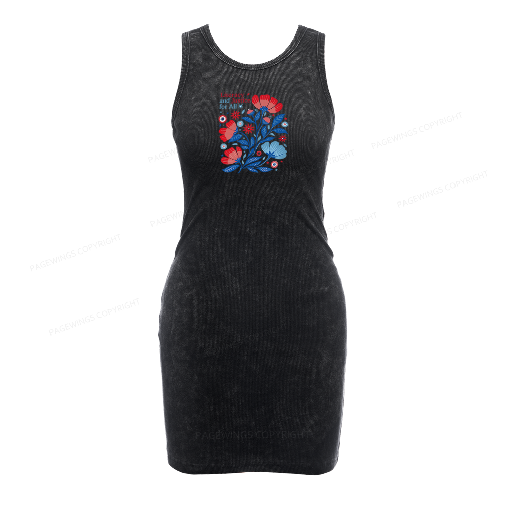 Pagewings Literacy and Justice for All Bodycon Tank Dress