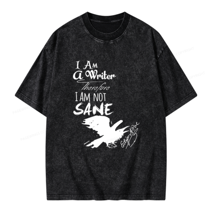 Pagewings Macabre Literary Unisex Washed T-shirt