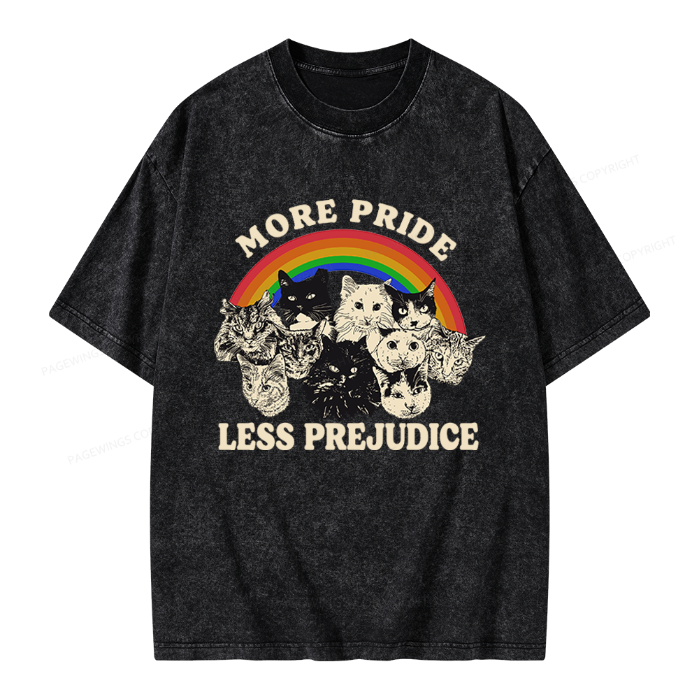 Pagewings More Pride Less Prejudice Unisex Washed T-shirt