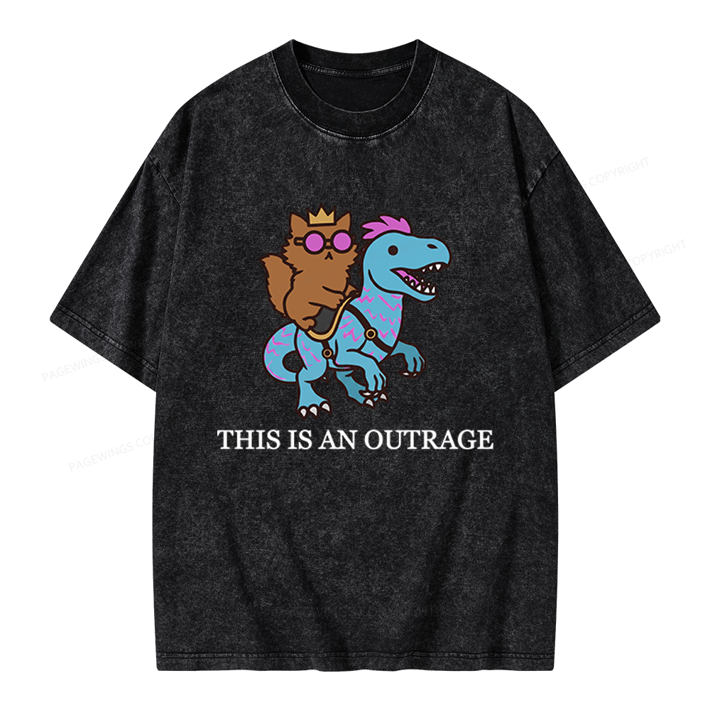 Pagewings This Is An Outrage Unisex Washed T-shirt