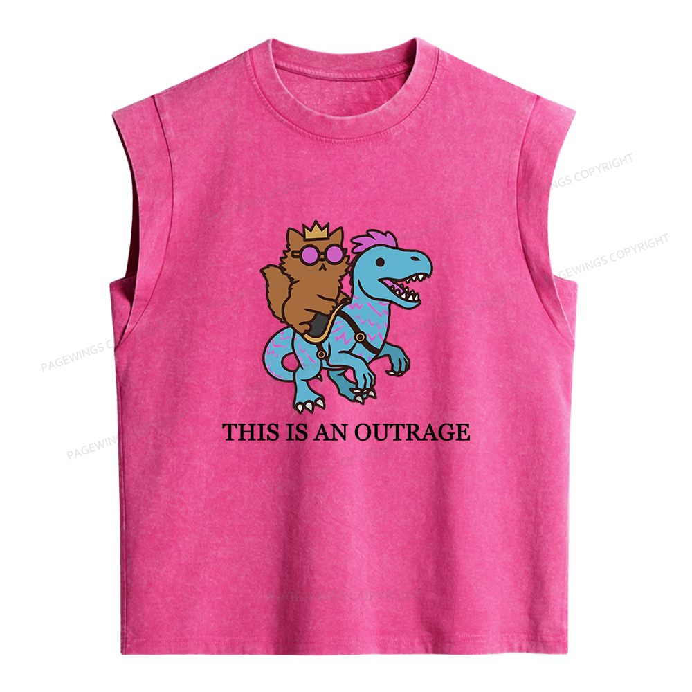 Pagewings This Is An Outrage Women's Washed Tank Top