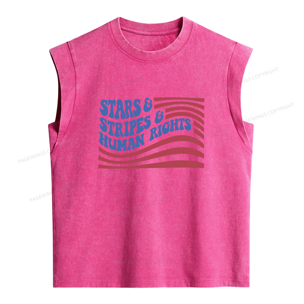 Pagewings Human Rights Women's Washed Tank Top