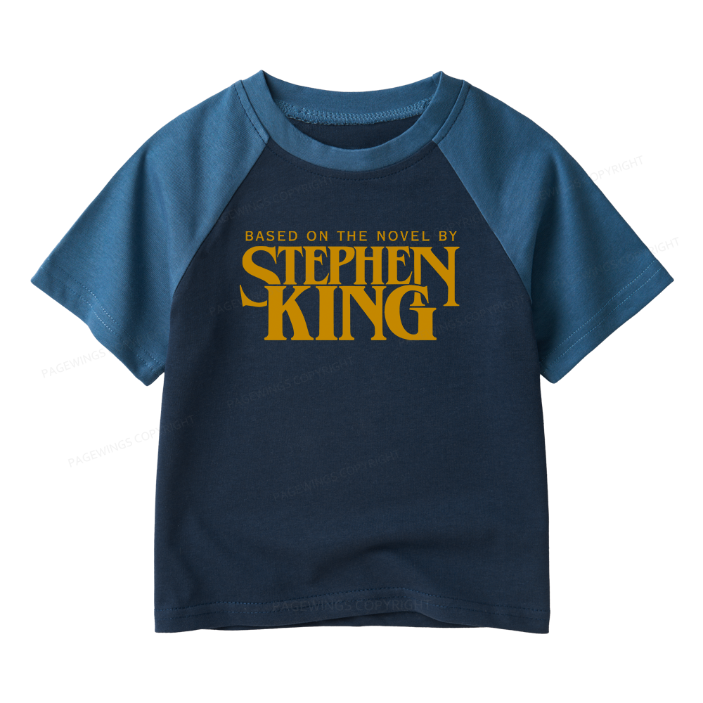 Pagewings Based On A Novel By Horror Writer Kids Raglan T-shirt 