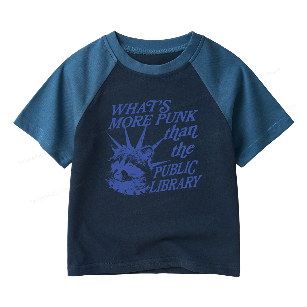 Pagewings What’s More Punk Than The Public Library  Kids Raglan T-shirt 