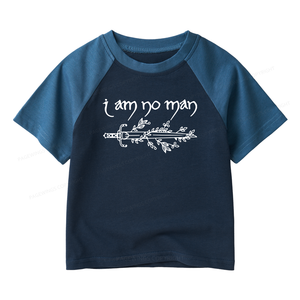 Pagewings I Am No Man Kids Raglan T-shirt 