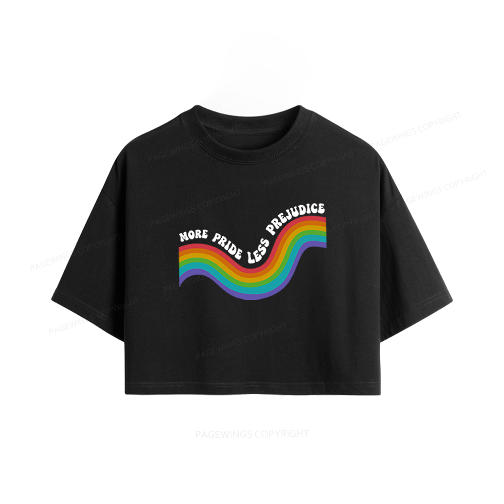 Pagewings More Pride Less Prejudice Women Crop Tops