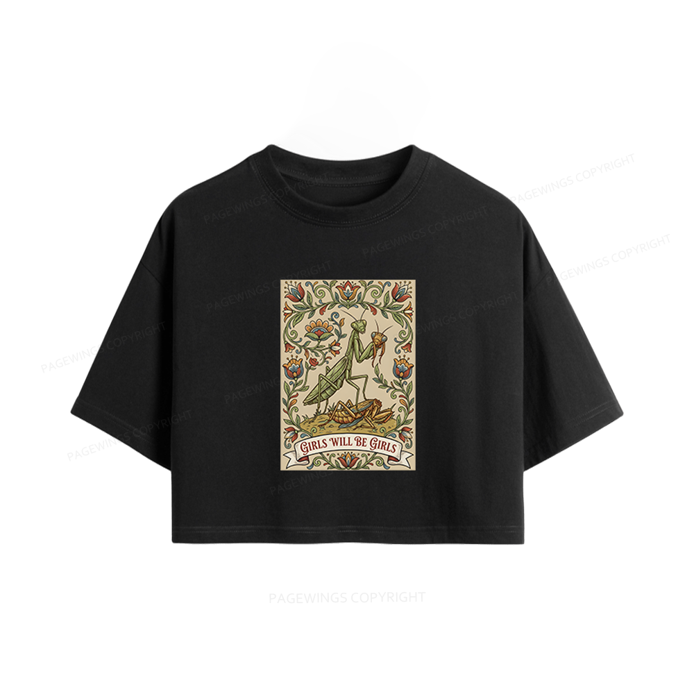 Pagewings Girls Will Be Girls Women Crop Tops