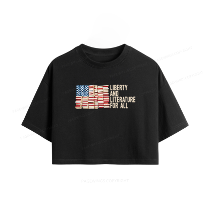 Pagewings Liberty and Literature For All Women Crop Tops
