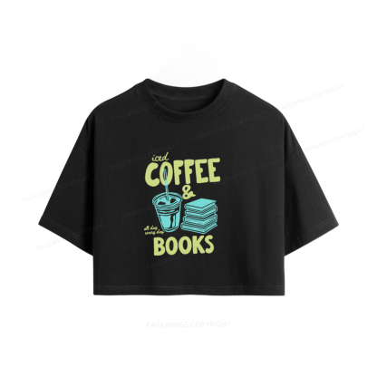 Pagewings Coffee And Books Women Crop Tops