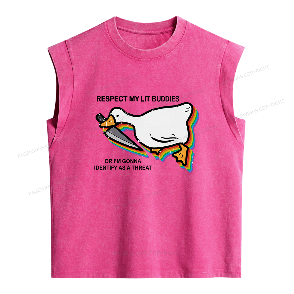Pagewings Silly Goose Ally Pride Women's Washed Tank Top